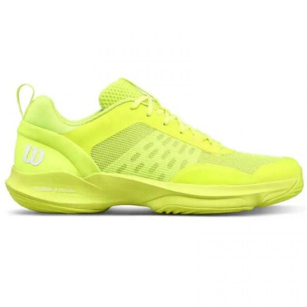 Zapatillas de Padel Wilson Hurakn Pro V2 Amarillo Fluor Blanco Mujer